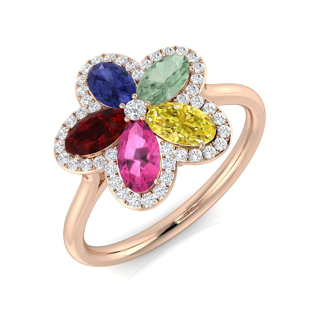 Diamond Divibe Multi Sapphire Ring | 1.5ct - 1.75ct