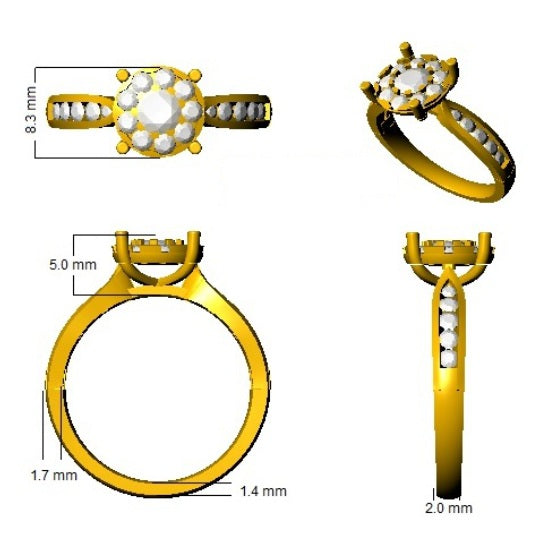 Lab-Grown Round Diamond Cluster Ring | 0.33ct - 0.75ct | Natural & Lab Diamond