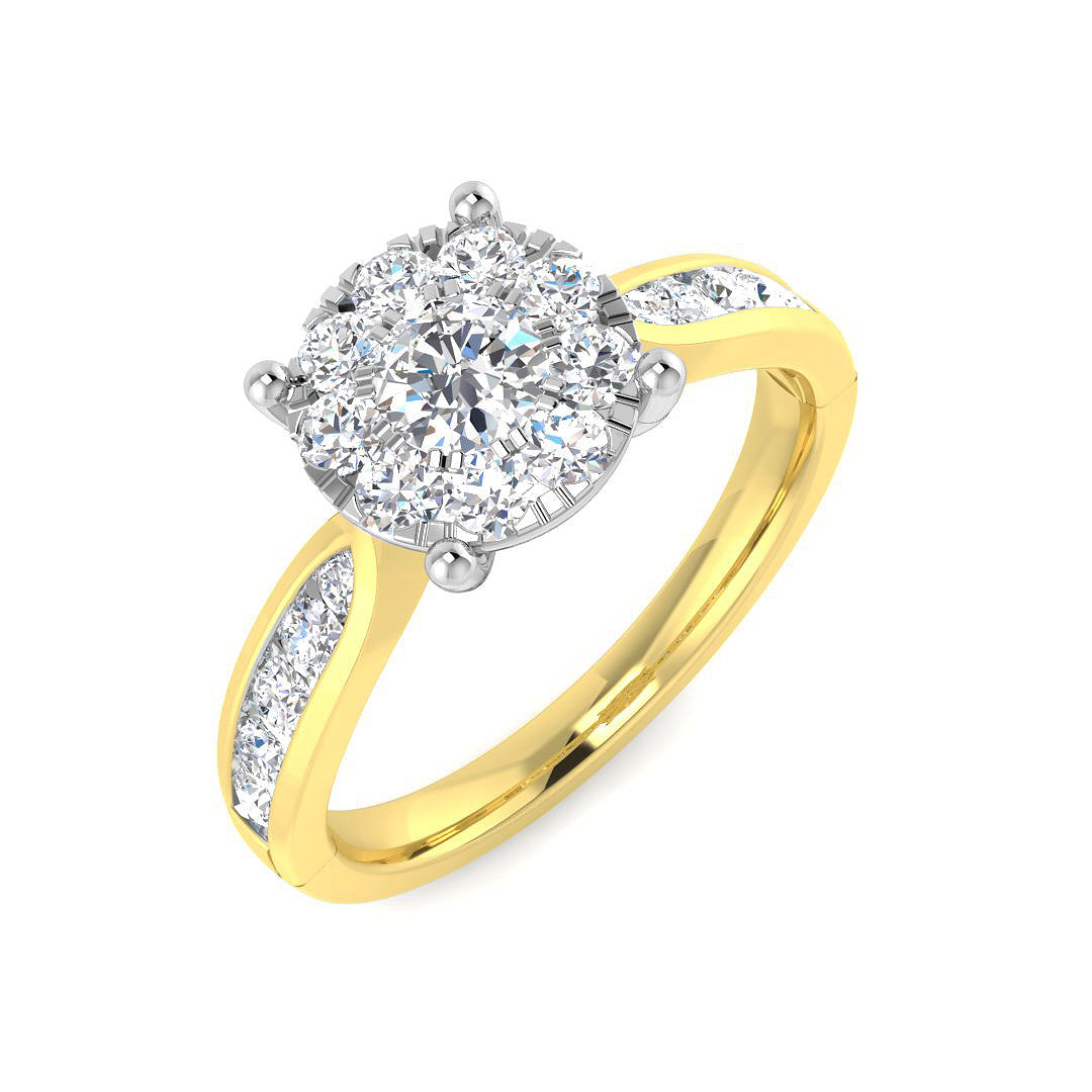 Lab-Grown Round Diamond Cluster Ring | 0.33ct - 0.75ct | Natural & Lab Diamond