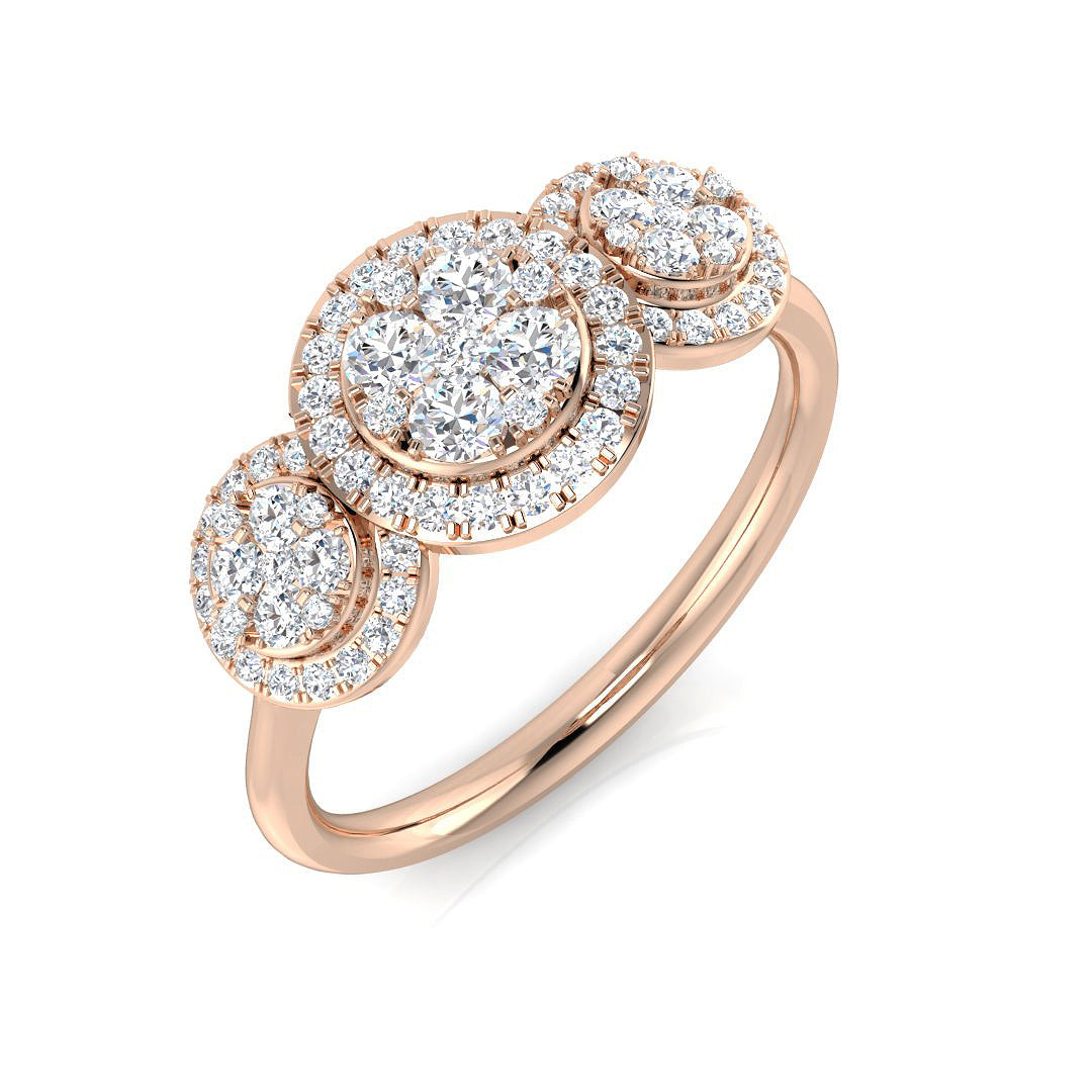 Diamond Bedford 3 Stone Ring | 0.5ct - 1ct