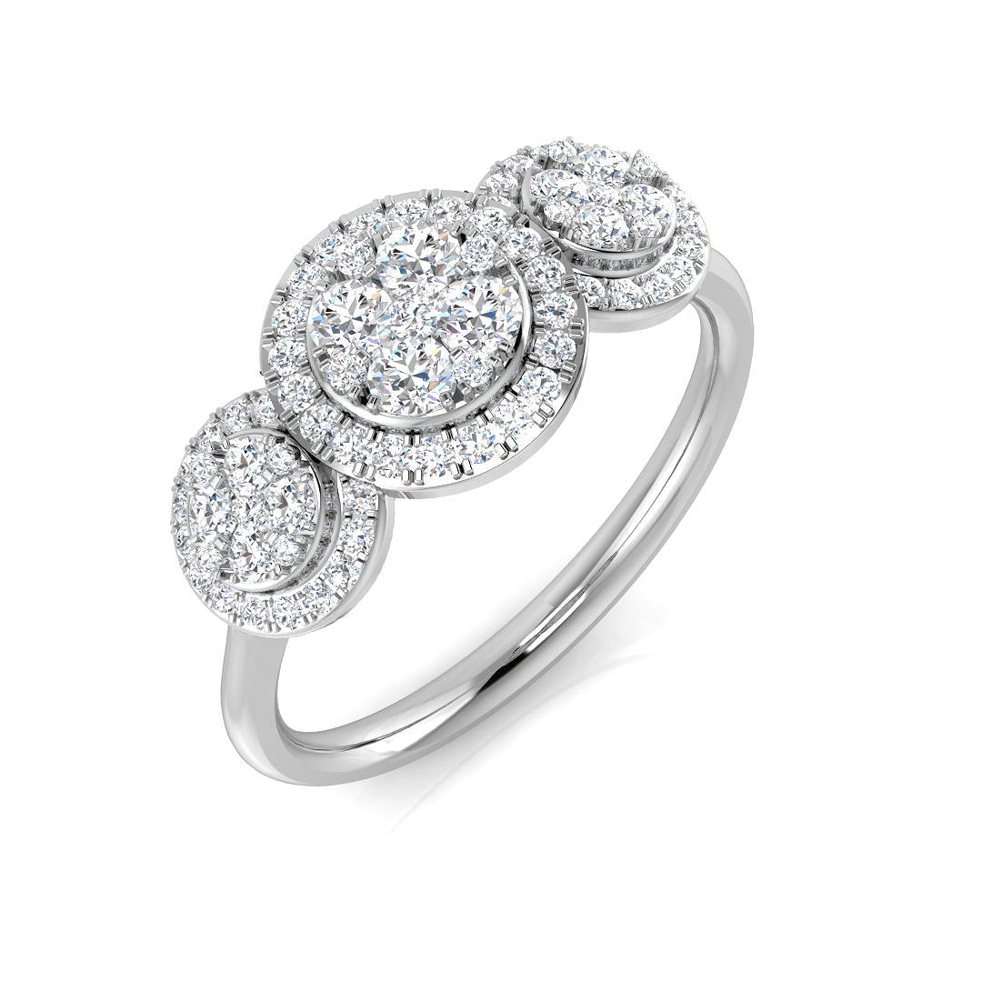 Diamond Bedford 3 Stone Ring | 0.5ct - 1ct