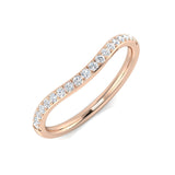 0.15-0.25ct Lab-Grown Round Cut D/VVS Diamond Half Eternity Ring