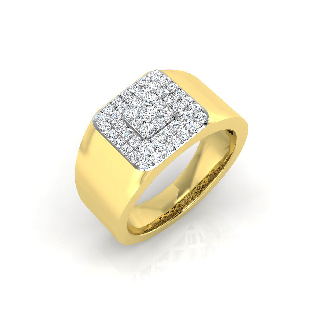 Luxury Diamond Signet Ring | 0.75ct | Hallmarked Gold & Platinum
