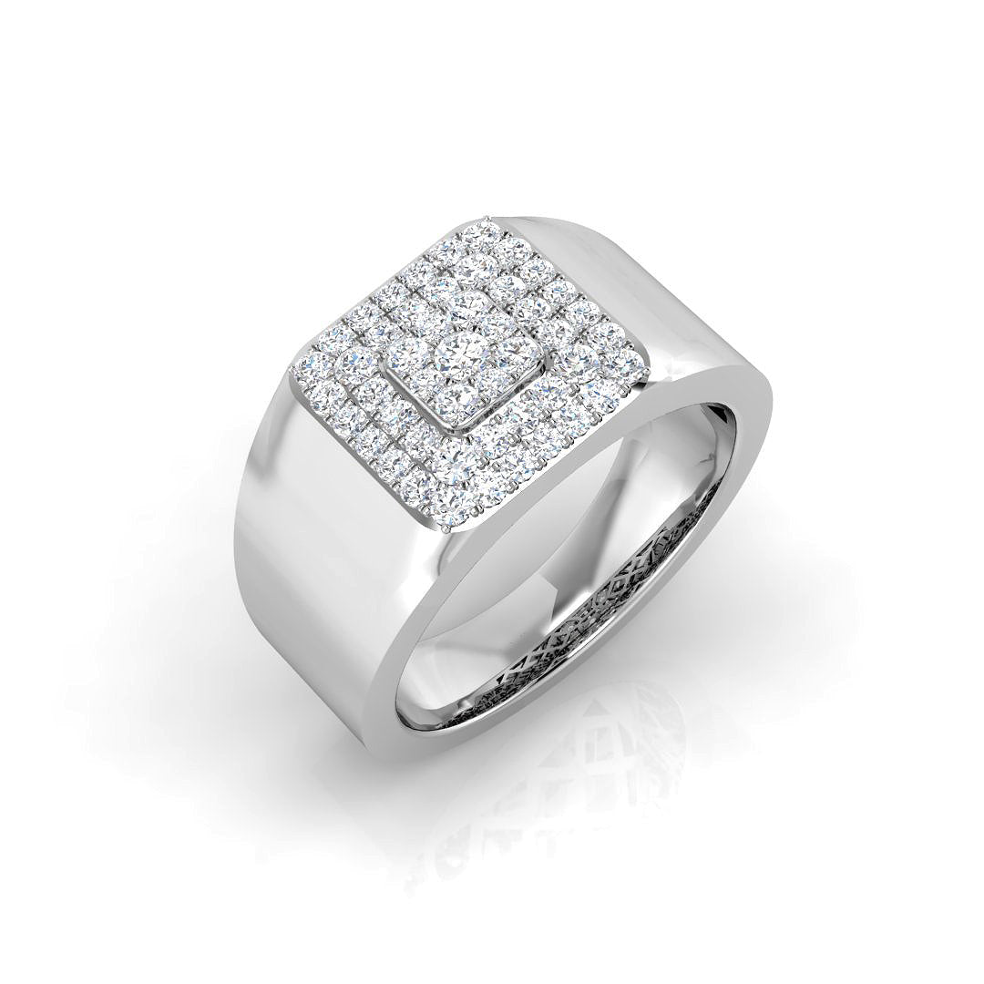 Luxury Diamond Signet Ring | 0.75ct | Hallmarked Gold & Platinum