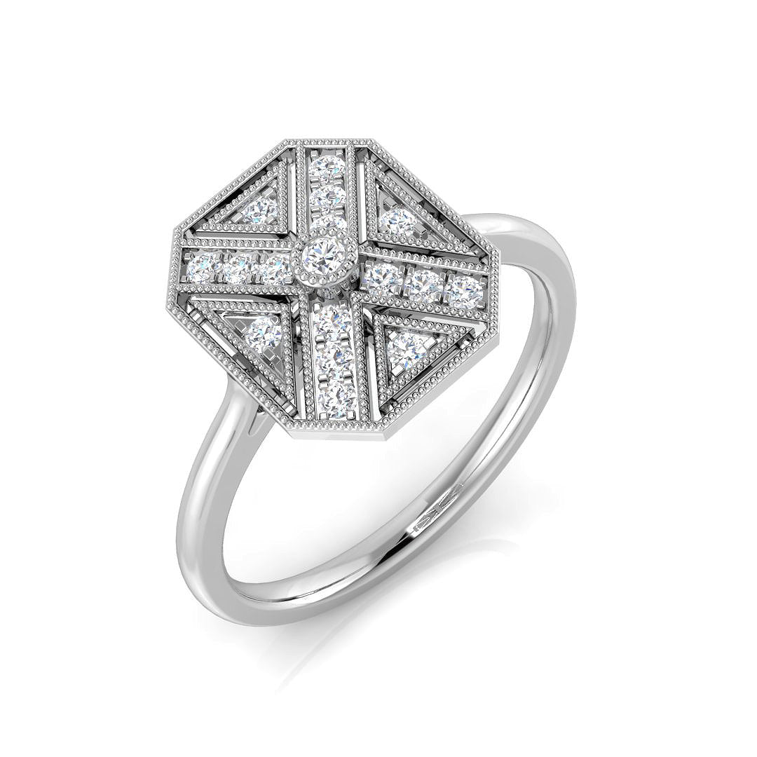 Diamond Briktol Vintage Ring | 0.15ct | Hallmarked Gold & Platinum