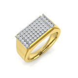 Diamond Pebrith Signet Ring | 0.5ct | Hallmarked Gold & Platinum