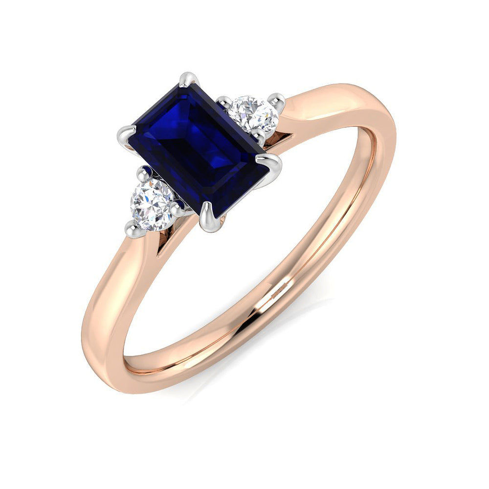 Emerald Cut Sapphire Engagement Ring