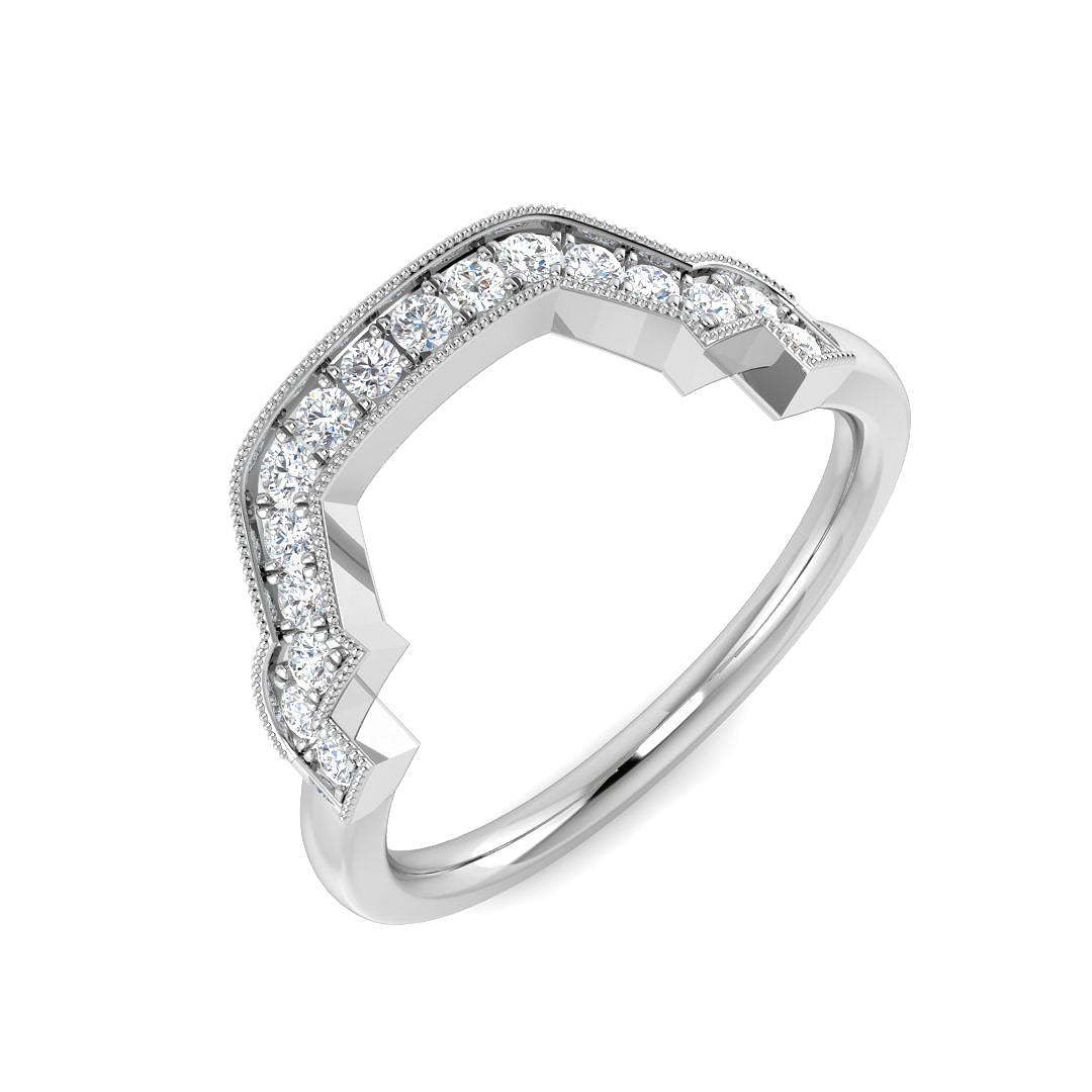Round Diamond Open Frame Ring 0.25ct | Modern UK Hallmarked Gold & Platinum