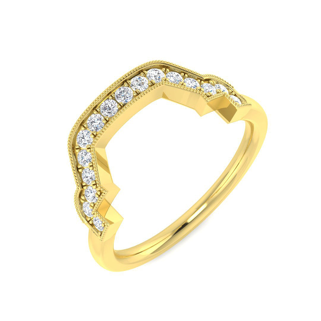 Round Diamond Open Frame Ring 0.25ct | Modern UK Hallmarked Gold & Platinum