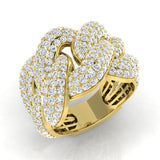 Diamond Gosbkmithk Pave Ring | 4.5ct | Hallmarked Gold & Platinum