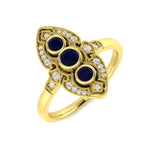 Diamond sybforb Blue Sapphire Ring | 0.33ct - 0.5ct