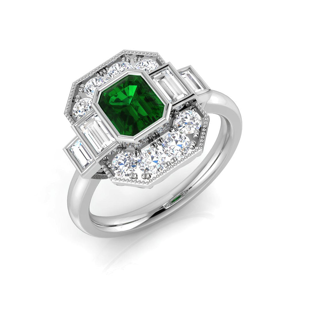 Diamond Finchley Blue Sapphire Ring | 1.5ct - 1.75ct