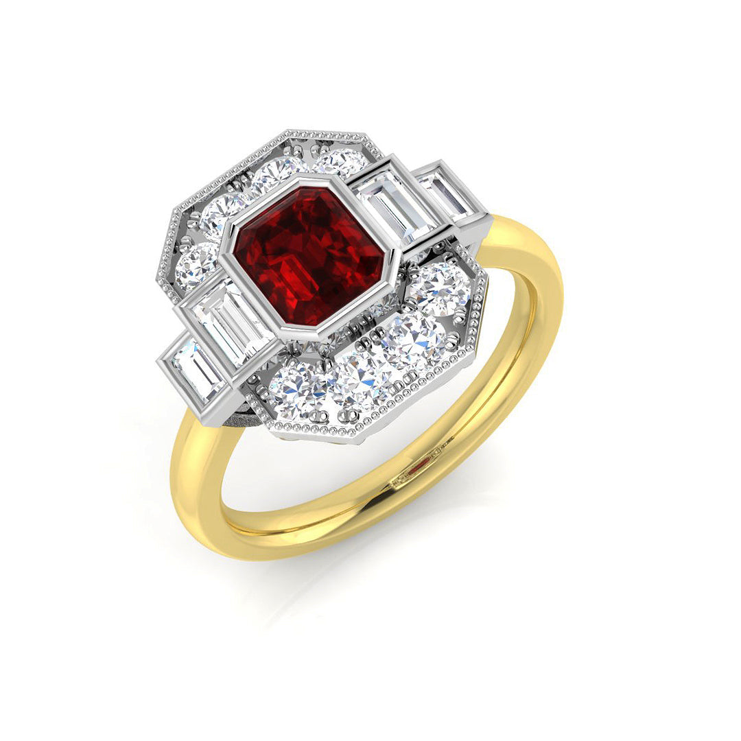 Diamond Finchley Blue Sapphire Ring | 1.5ct - 1.75ct