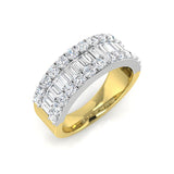 Lab-Grown Diamond Baguette & Round Brilliant Cut Half Eternity Ring | 0.3ct - 6ct