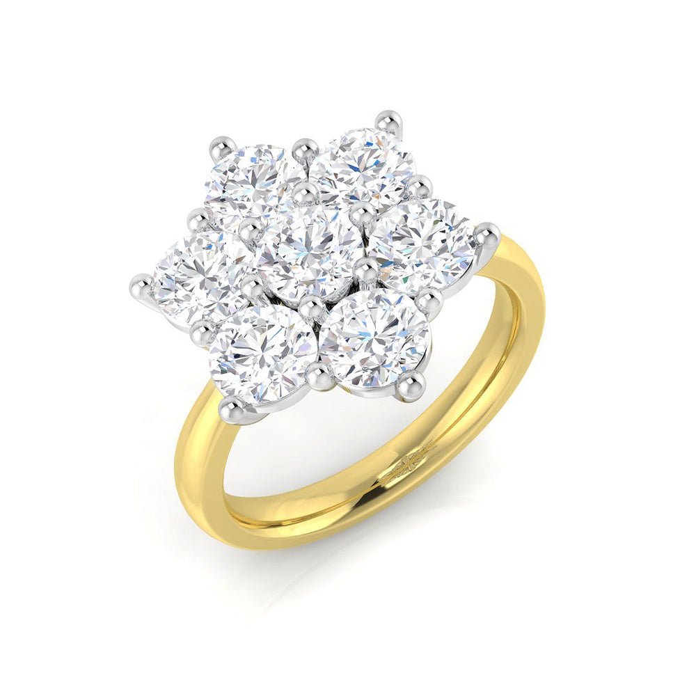 2.89Ct Lab Grown Diamond Ring in 9k Two Tone