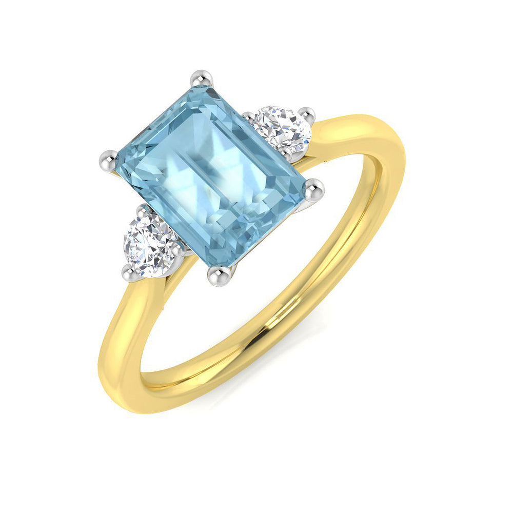 1.63Ct Diamond Ring in 18k Two Tone