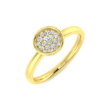 Round Cluster Diamond Ring 0.15ct | Hallmarked Gold & Platinum