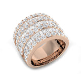 Luxurious Yellow Gold Diamond Baguette and Round Cut Eternity Band