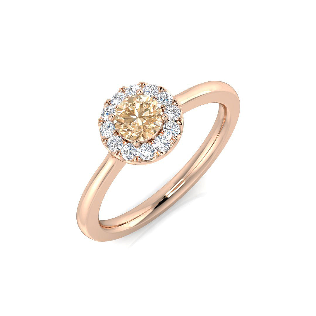 Diamond Witley Morganite Ring | 0.33ct | Hallmarked Gold & Platinum