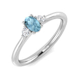 Oval Cut Aquamarine Ring