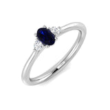 Oval Blue Sapphire Ring