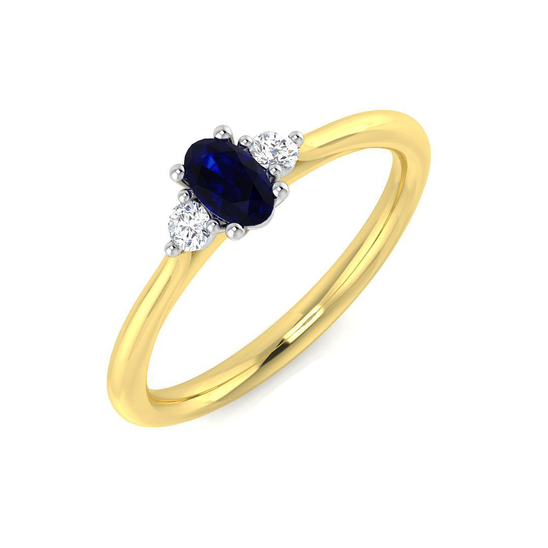 Oval Sapphire Engagement Ring