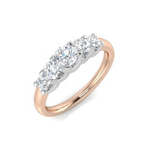 5-Stone Ring Lab Grown Diamond 0.50-1.00ct D/VVS Round Cut