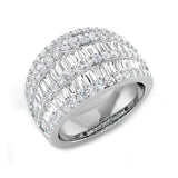 Lab-Grown Diamond Baguette & Round Brilliant Cut Half Eternity Ring | 1.5ct - 2.25ct