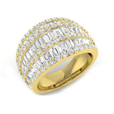 Lab-Grown Diamond Baguette & Round Brilliant Cut Half Eternity Ring | 1.5ct - 2.25ct