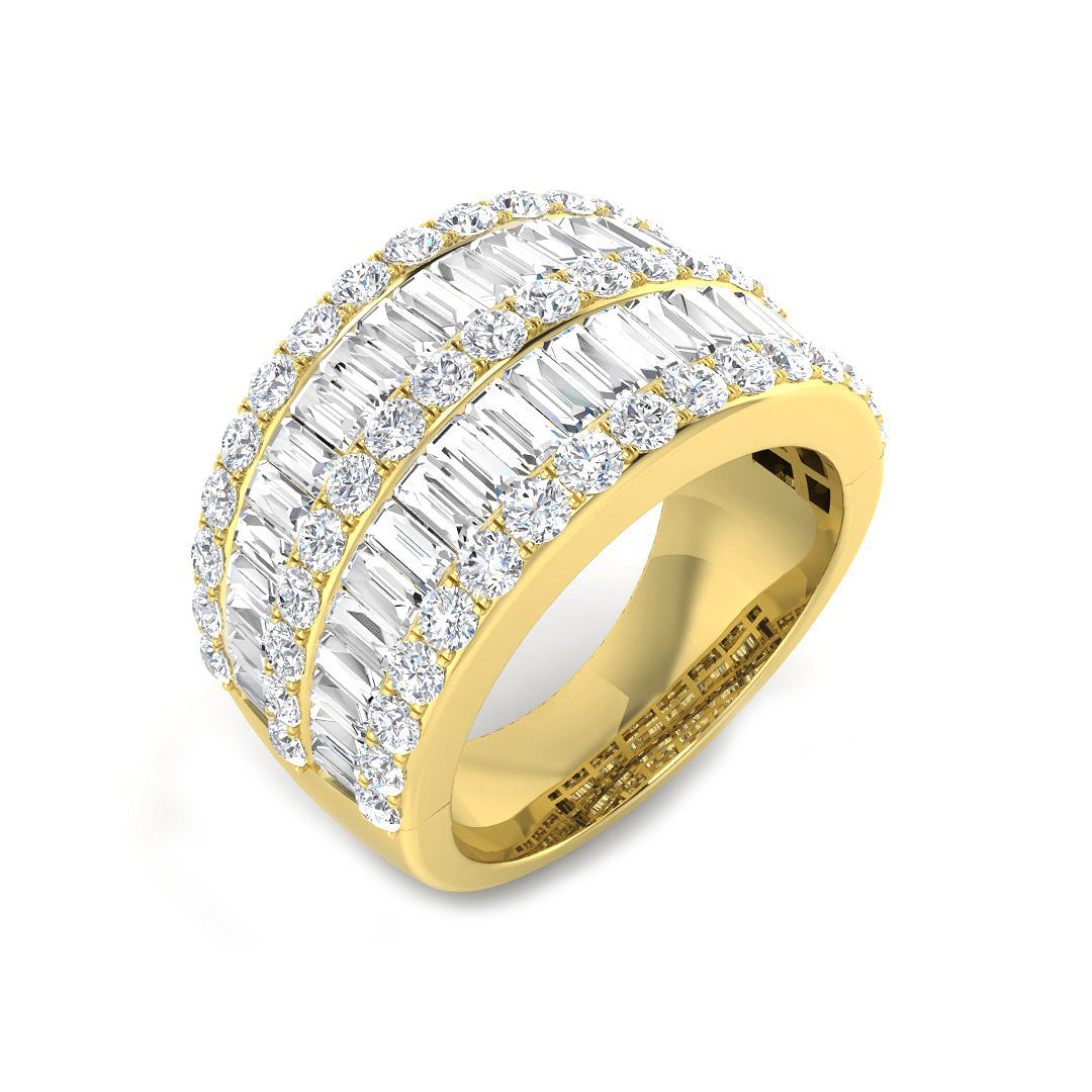 Dazzling Diamond Baguette and Round Cut Eternity Band