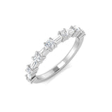 Diamond Bath Half Eternity Ring | 0.5ct | Hallmarked Gold & Platinum