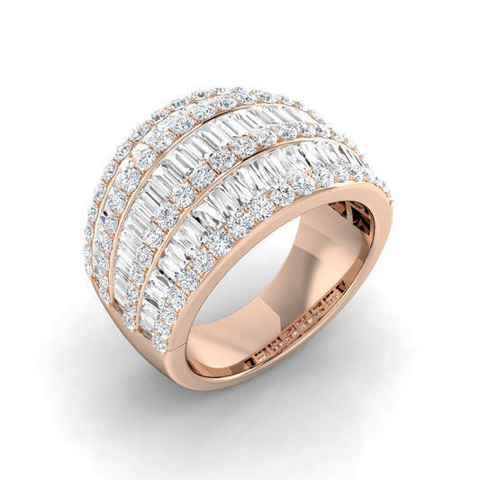 Lab-Grown Diamond Half Eternity Ring Band | DE/VVS Diamonds, UK Hallmarked, Made in the UK