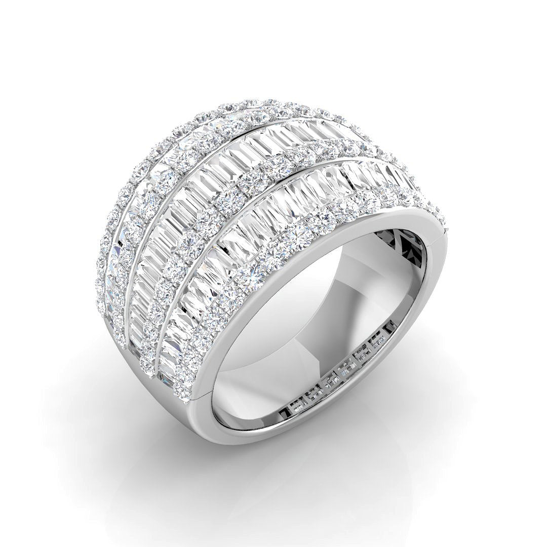 Lab-Grown Diamond Half Eternity Ring Band | DE/VVS Diamonds, UK Hallmarked, Made in the UK