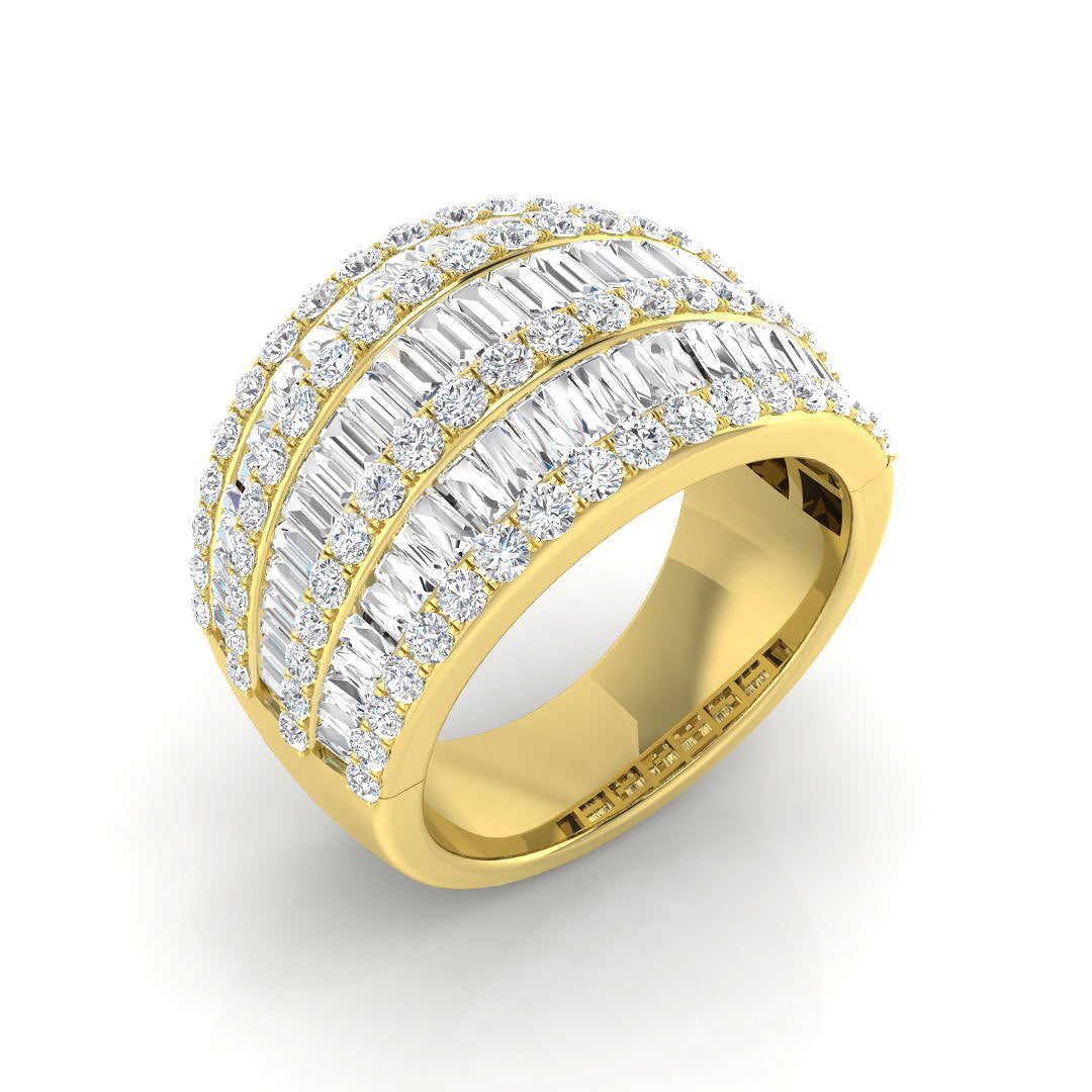 Lab-Grown Diamond Half Eternity Ring Band | DE/VVS Diamonds, UK Hallmarked, Made in the UK