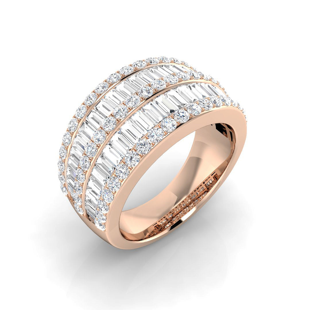 Dazzling Diamond Baguette and Round Cut Eternity Band