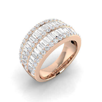 Dazzling Diamond Baguette and Round Cut Eternity Band