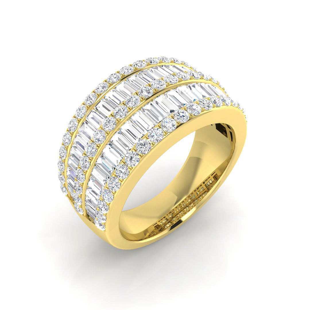 Dazzling Diamond Baguette and Round Cut Eternity Band