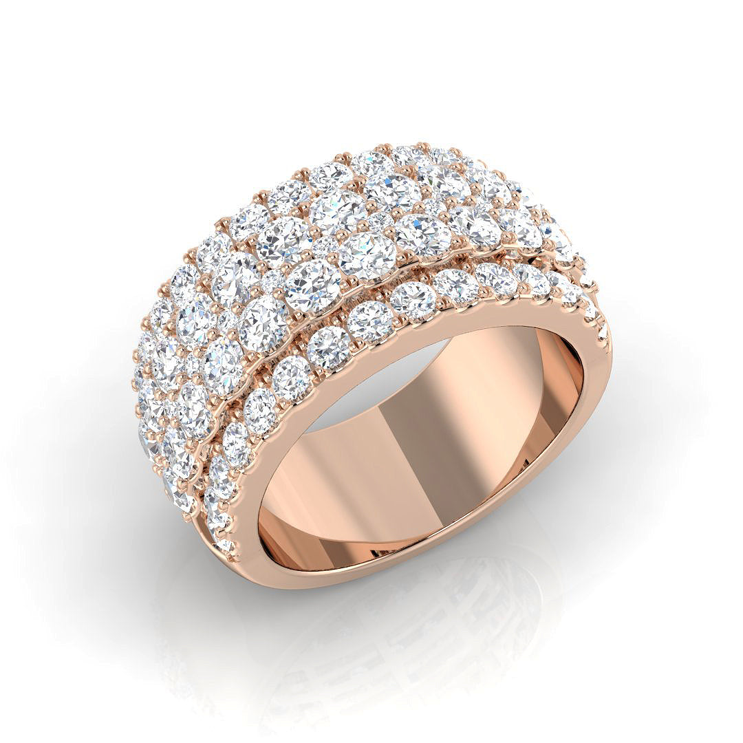 Diamond Abergeldie Pave Ring | 2.5ct | Hallmarked Gold & Platinum