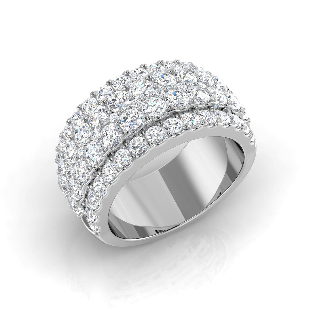 Diamond Abergeldie Pave Ring | 2.5ct | Hallmarked Gold & Platinum