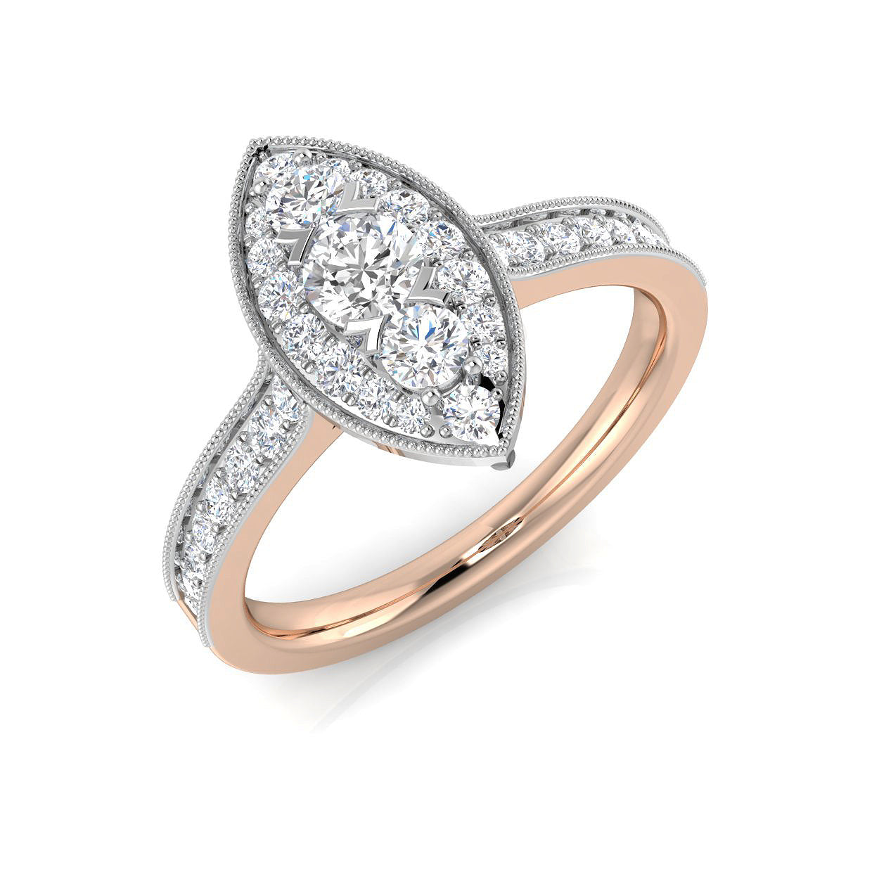 Lab-Grown Diamond Cluster Ring | 0.50ct | Available in Gold & Platinum