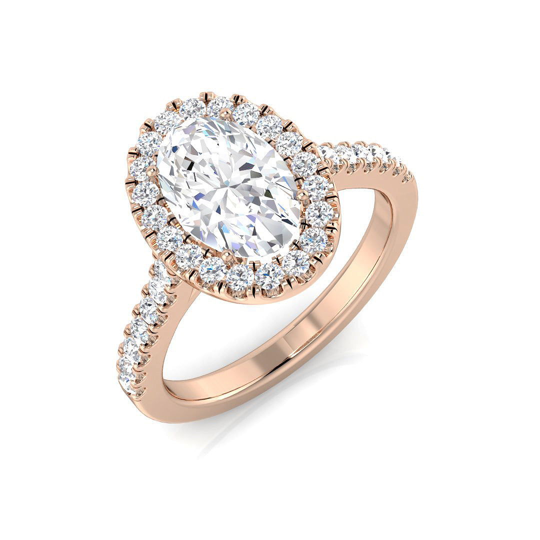 Oval Halo Diamond Ring | 0.25ct - 2.25ct | Lab-Grown & Natural Diamonds