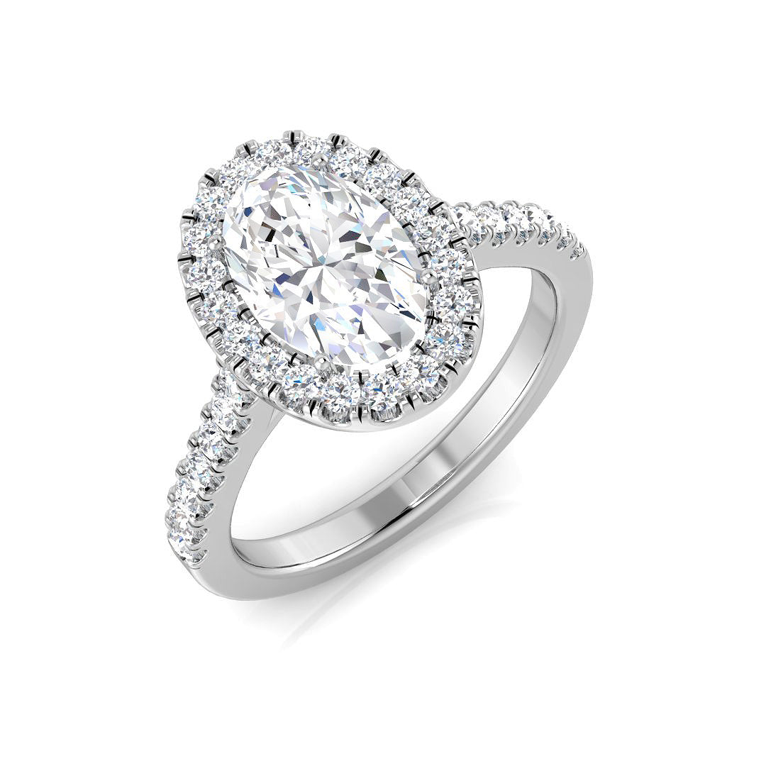 Oval Halo Diamond Ring | 0.25ct - 2.25ct | Lab-Grown & Natural Diamonds