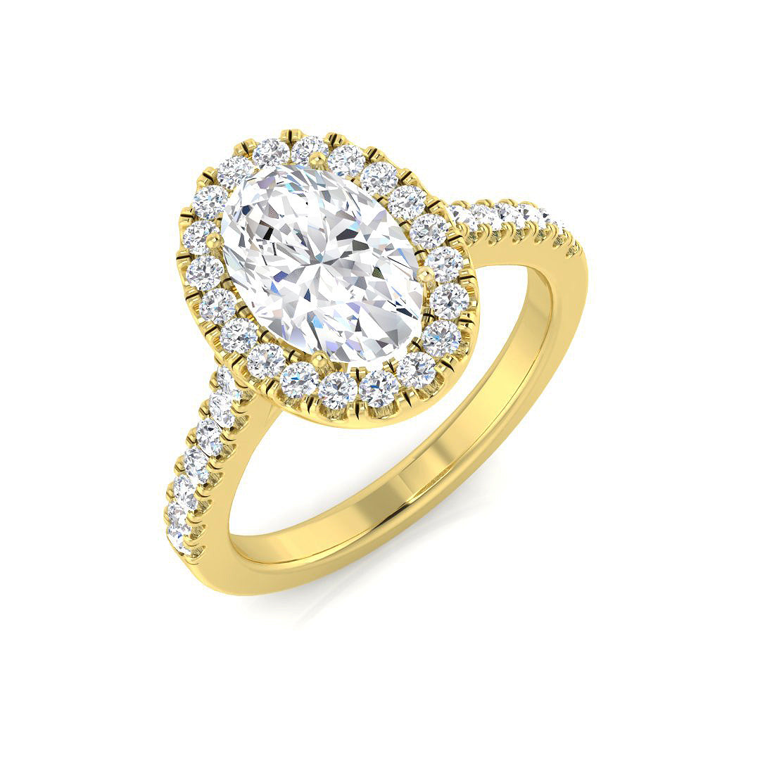 Oval Halo Diamond Ring | 0.25ct - 2.25ct | Lab-Grown & Natural Diamonds