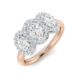 Trilogy Halo Set Natural Diamond Ring