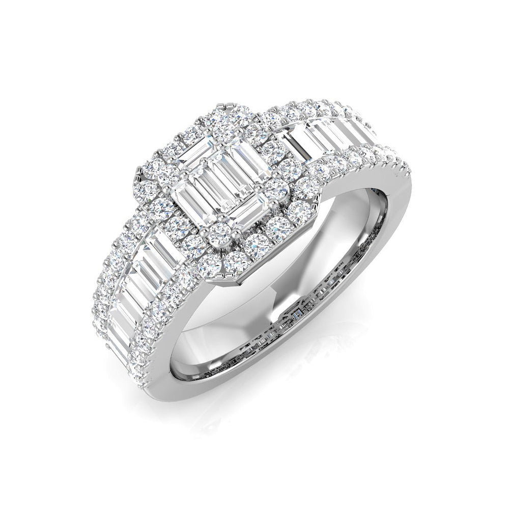 Cluster Diamond Ring, Multi Row Diamond Ring