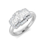 Diamond kubderlabd Baguette & Brilliant Ring | 0.75ct