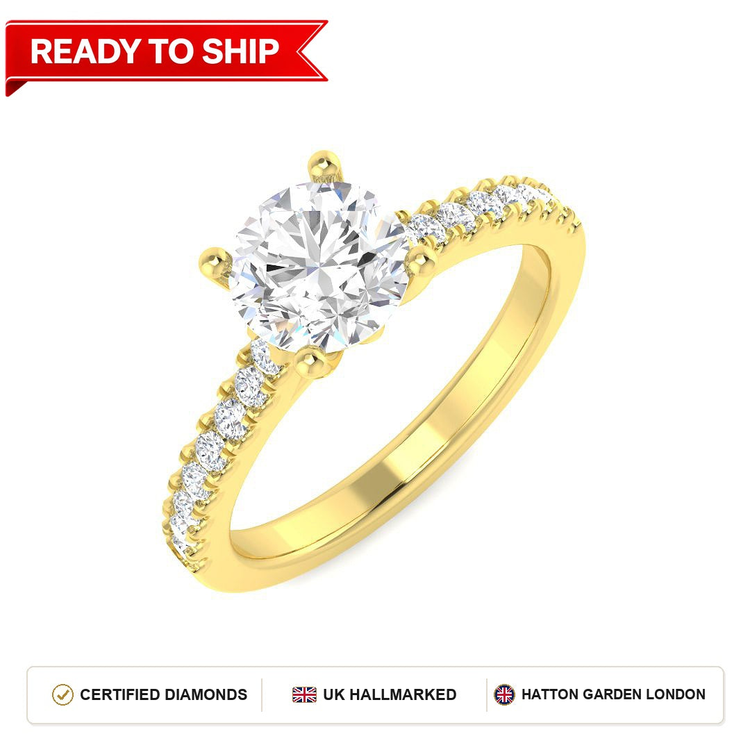 Lab grown diamond earring