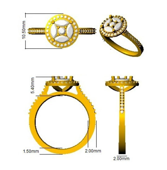 Diamond Derby Cluster Ring | 0.5ct - 0.75ct