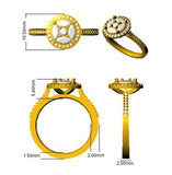 Diamond Derby Cluster Ring | 0.5ct - 0.75ct