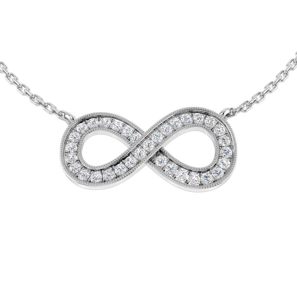 Victor Diamond Necklace 0.2ct to 0.3ct Gold Platinum